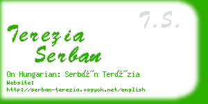 terezia serban business card